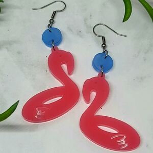 Handmade Flamingo Earrings